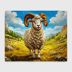 Плед флисовый Баран, цвет: 3D-велсофт