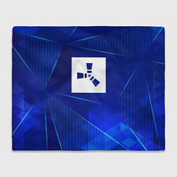 Плед флисовый Rust blue poly, цвет: 3D-велсофт