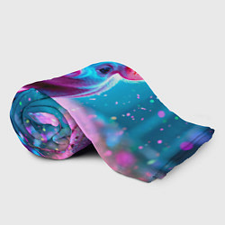 Плед флисовый Свинка в розовом свете, цвет: 3D-велсофт — фото 2