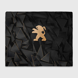 Плед флисовый Peugeot golden poly, цвет: 3D-велсофт