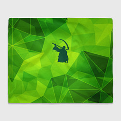 Плед флисовый Children of Bodom green poly, цвет: 3D-велсофт