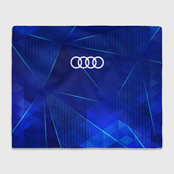 Плед флисовый Audi blue poly, цвет: 3D-велсофт