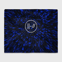 Плед флисовый Twenty One Pilots blue energy, цвет: 3D-велсофт