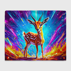 Плед флисовый Газель малыш, цвет: 3D-велсофт