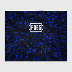 Плед флисовый PUBG blue energy, цвет: 3D-велсофт