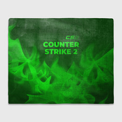 Плед Counter Strike 2 - green gradient посередине