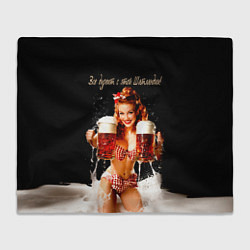 Плед флисовый Все дуреют с этой Шотландии, цвет: 3D-велсофт