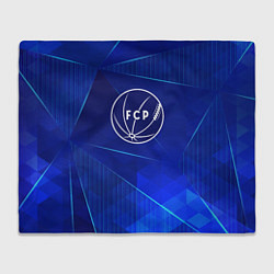 Плед флисовый Porto blue poly, цвет: 3D-велсофт