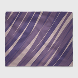 Плед флисовый Фиолетовый абстрактные полосы, цвет: 3D-велсофт