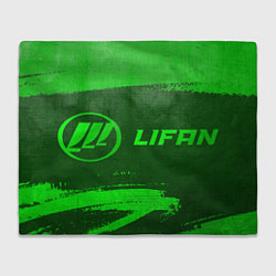 Плед флисовый Lifan - green gradient по-горизонтали, цвет: 3D-велсофт