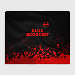 Плед флисовый Blue Exorcist - red gradient посередине, цвет: 3D-велсофт
