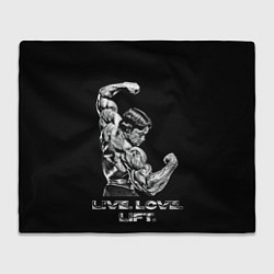 Плед флисовый Арнольд - живи люби расти, цвет: 3D-велсофт