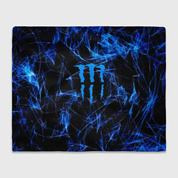 Плед флисовый Monster energy искры дымы, цвет: 3D-велсофт