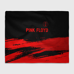 Плед флисовый Pink Floyd - red gradient посередине, цвет: 3D-велсофт