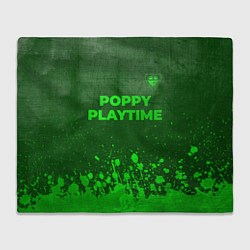 Плед флисовый Poppy Playtime - green gradient посередине, цвет: 3D-велсофт