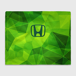 Плед флисовый Honda green poly, цвет: 3D-велсофт