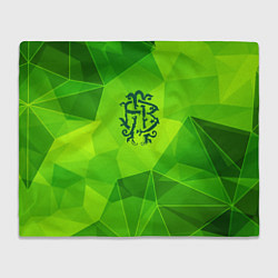 Плед флисовый Nickelback green poly, цвет: 3D-велсофт