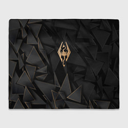 Плед флисовый Skyrim golden poly, цвет: 3D-велсофт