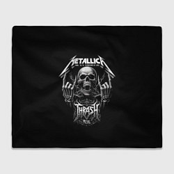 Плед флисовый Thrash metal - Metallica group, цвет: 3D-велсофт