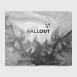 Плед флисовый Fallout - white gradient посередине, цвет: 3D-велсофт
