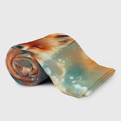 Плед флисовый Лисенок спит на облаке, цвет: 3D-велсофт — фото 2