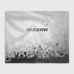Плед флисовый Nissan - white gradient посередине, цвет: 3D-велсофт