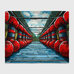 Плед флисовый Зал Муай Тай, цвет: 3D-велсофт