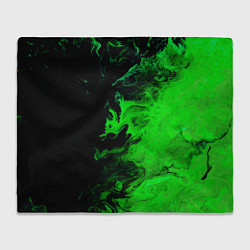 Плед флисовый Color green black, цвет: 3D-велсофт