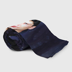 Плед флисовый Юра Хой на фоне леса, цвет: 3D-велсофт — фото 2