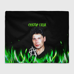 Плед флисовый Сектор газа зеленый огонь, цвет: 3D-велсофт