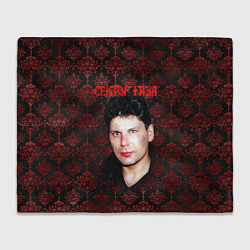 Плед флисовый Сектор газа красные узоры, цвет: 3D-велсофт