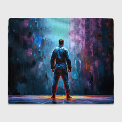 Плед флисовый Боец джиу-джитсу, цвет: 3D-велсофт