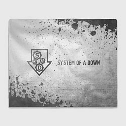 Плед флисовый System of a Down - white gradient по-горизонтали, цвет: 3D-велсофт