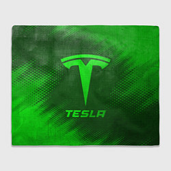 Плед флисовый Tesla - green gradient, цвет: 3D-велсофт