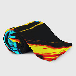 Плед флисовый Monster energy текстура огненная, цвет: 3D-велсофт — фото 2