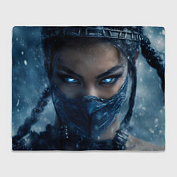 Плед флисовый Китана с ледяными глазами, цвет: 3D-велсофт