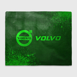 Плед флисовый Volvo - green gradient по-горизонтали, цвет: 3D-велсофт