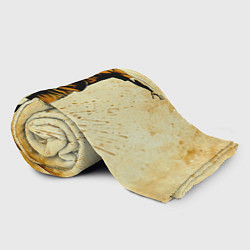 Плед флисовый Гандболист на бежевом, цвет: 3D-велсофт — фото 2