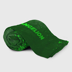Плед флисовый Evangelion - green gradient по-горизонтали, цвет: 3D-велсофт — фото 2