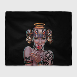 Плед флисовый Crazy town - butterfly, цвет: 3D-велсофт