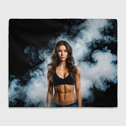 Плед флисовый Фитоняшка в дыму, цвет: 3D-велсофт