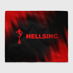 Плед флисовый Hellsing - red gradient по-горизонтали, цвет: 3D-велсофт