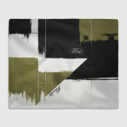 Плед флисовый Ford эмблема, цвет: 3D-велсофт