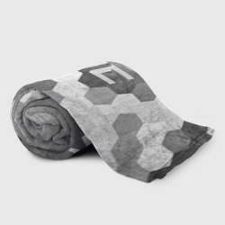 Плед флисовый JAC - grey gradient посередине, цвет: 3D-велсофт — фото 2