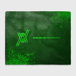 Плед флисовый Darling in the FranXX - green gradient по-горизонт, цвет: 3D-велсофт