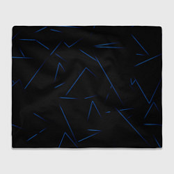 Плед флисовый Color blue line, цвет: 3D-велсофт