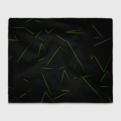 Плед флисовый Color green line, цвет: 3D-велсофт