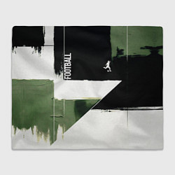 Плед флисовый Футбол на фоне брызг красок, цвет: 3D-велсофт