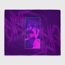 Плед флисовый Anime girl neon, цвет: 3D-велсофт