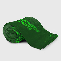 Плед флисовый Manchester United - green gradient по-горизонтали, цвет: 3D-велсофт — фото 2